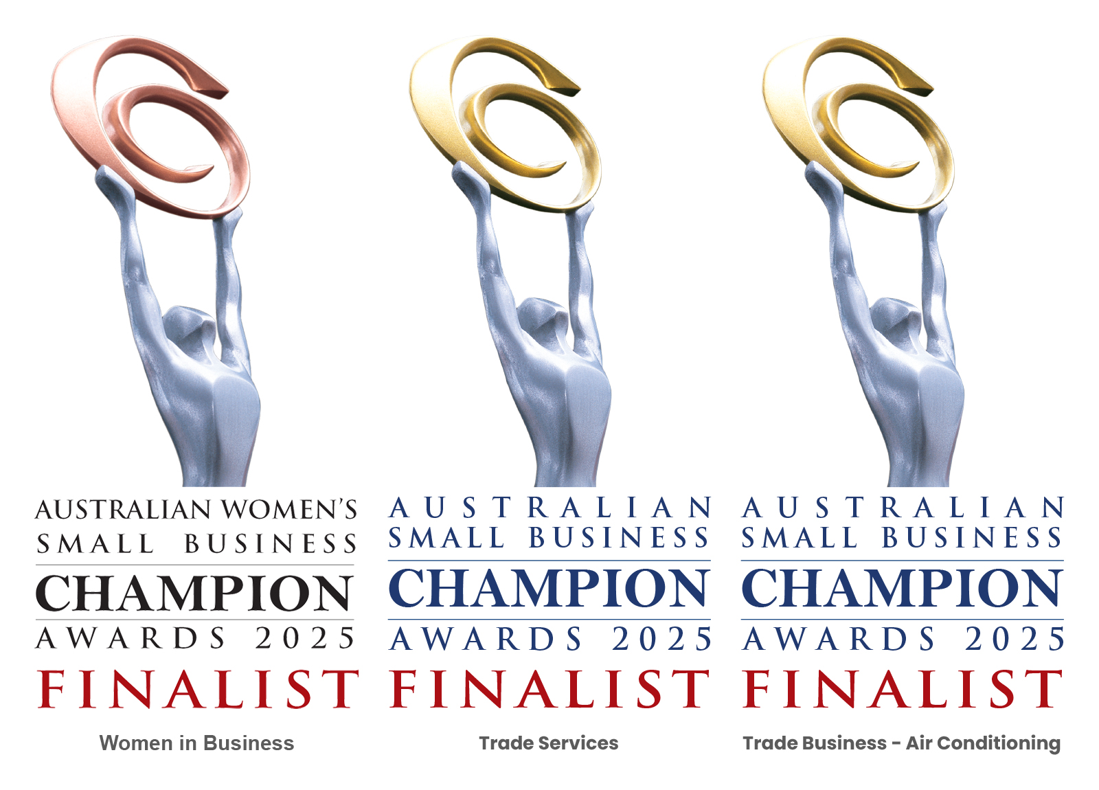 Australian Small Business Champion Awards 2025 Finalists x 3