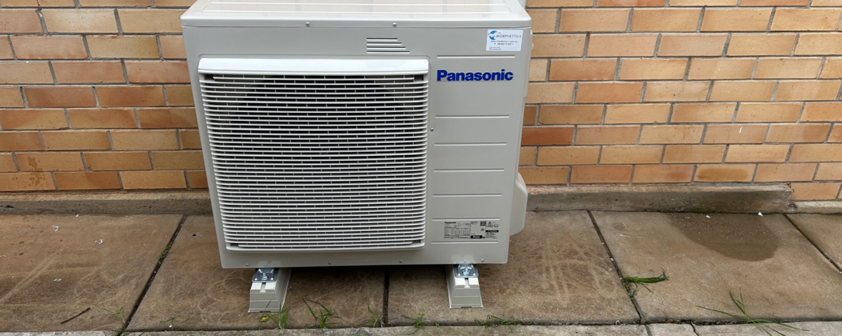 New Panasonic ducted reverse cycle air conditioning outdoor unit installed at a residential home in Pasadena, Adelaide.