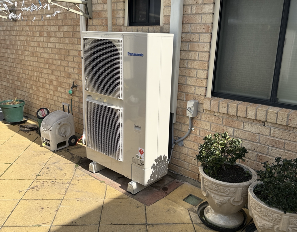 New Panasonic 18kW ducted air conditioning outdoor unit installed at a home in Fulham Gardens.