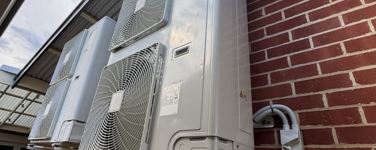 New Daikin ducted reverse cycle air conditioning outdoor unit installed by Morphett Air at a home in Toorak Gardens.